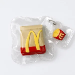 McDonald's Yellow "M" Logo Fast Food Bag Shaped Slow Rising Squishy Toy Set