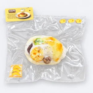 Realistic Caramel Pudding Toast Slow Rising Squishy Toy