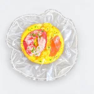Realistic Shrimp & Ham Egg Tart Slow Rising Squishy Toy